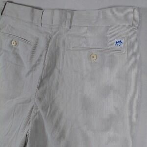 Southern Tide The Skipjack Mens 36 Seersucker Shorts Tan White‎ Striped Cotton